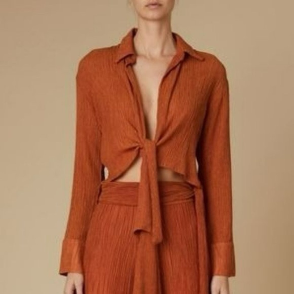 Savannah Morrow The Label's crinkled 'Vea' blouse